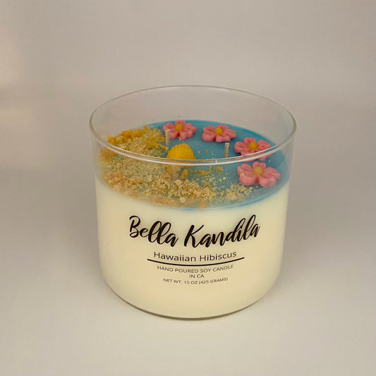 Hawaiian Hibiscus Beach Candle